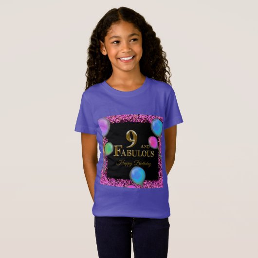 9歳の誕生日  Tシャツ (正面フル)