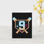 9歳アイスクリームドリップ9th誕生日ボーイヌ カード (黄色い花)