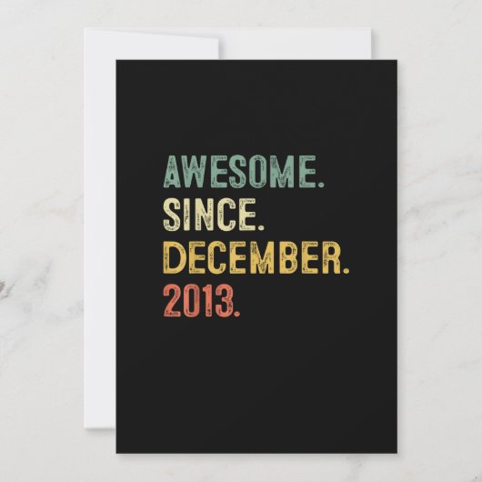 9歳ギフト9誕生日男素晴らしの子12月から 招待状 (正面)