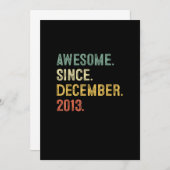 9歳ギフト9誕生日男素晴らしの子12月から 招待状 (正面/裏面)