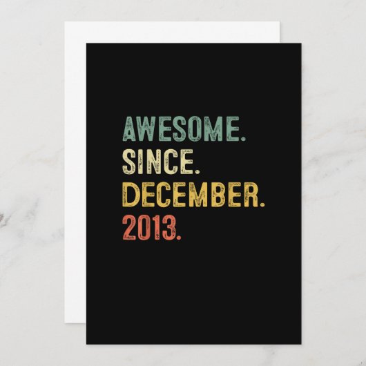 9歳ギフト9誕生日男素晴らしの子12月から 招待状 (正面/裏面)