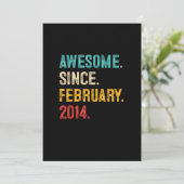 9歳ギフト9誕生日男素晴らしの子（2月から） 招待状 (スタンド正面)