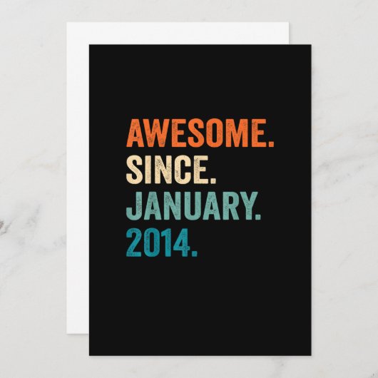 9歳ギフト9誕生日男素晴らしの子Ja以来 招待状 (正面/裏面)