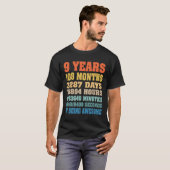 9歳ギフト9th誕生日ヴィンテージレトロ tシャツ (正面フル)