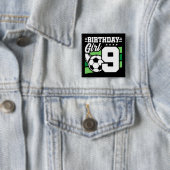 9歳サッカーサッカーパーティー第9誕生日女子 缶バッジ (インサイチュ)