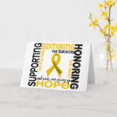 9歳児がんを称賛する賛美の支持 カード (黄色い花)