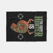 9歳狩り9歳パーティー鹿ハンター フリースブランケット (正面(横))