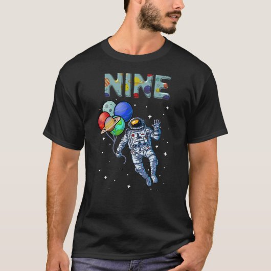 9歳誕生日ボーイ宇宙飛行士9誕生日 Tシャツ (正面)