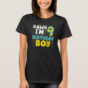 9歳9誕生日少年の恐竜の幼児 Tシャツ
