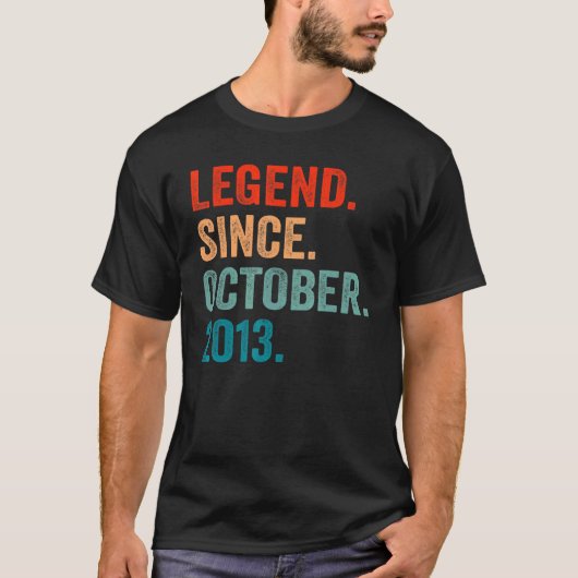 9歳9誕生日少年レジェンド10月から Tシャツ (正面)