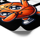 9歳Bdayテーマパーティーバスケットボールダビング9t ポスター (角)