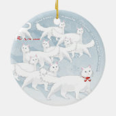 9猫ちゃんの片開き…両面 セラミックオーナメント (裏面)