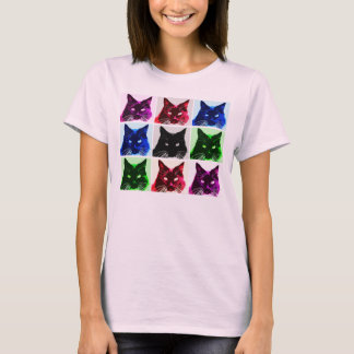 9生命猫のコラージュ Tシャツ