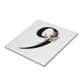 9番の熱帯花セラミックタイル タイル (側面)