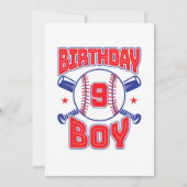 9番目の誕生日の大ビッグナンバー9 招待状 (正面)