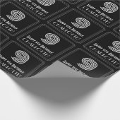 9番目の誕生日:インスパイアアールデコ「9」を名前とともに検索 ラッピングペーパー (角)