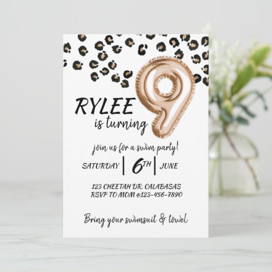 9番目の誕生日,チーター,女の子パーティー,ヒョウ (スタンド正面)