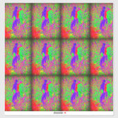 9紫色の溝深いヒッピーのマーメイド シール (シート)