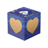 9結婚周年記念ラピスラズリカラー フォトキューブ (裏面アングル)