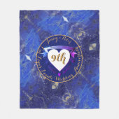 9結婚周年記念ラピスラズリカラー フリースブランケット (正面)