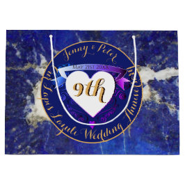 9結婚周年記念ラピスラズリカラー ラージペーパーバッグ