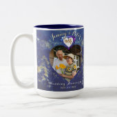 9結婚周年記念写真ラピスハートマググ ツートーンマグカップ (左)