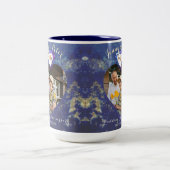 9結婚周年記念写真ラピスハートマググ ツートーンマグカップ (中央)