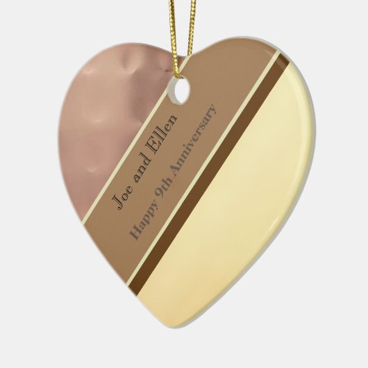 9結婚周年記念柳・銅 セラミックオーナメント (左)