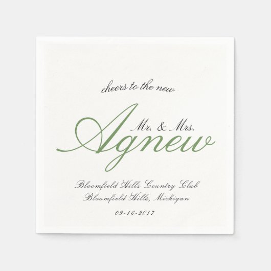 9結婚月2日 スタンダードカクテルナプキン (正面)