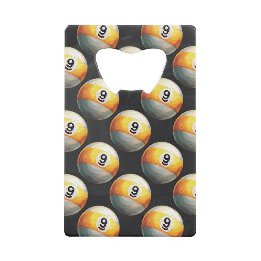 9絵を描球のパターン クレジットカード栓抜き (正面)