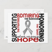 9脳腫瘍の顕彰を支持 ポストカード (正面/裏面)