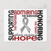 9脳腫瘍の顕彰を支持 ポストカード (正面)