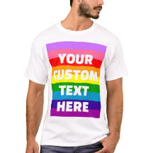 9色ストライプLGBTQ+ プライドフラグ虹色カスタムテキスト追加可能