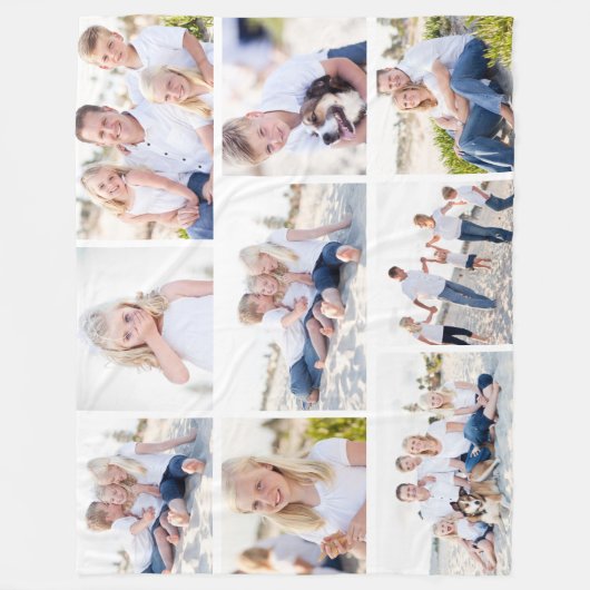 9色フォトブランケットパーソナライズされたのギャラリー フリースブランケット (正面)