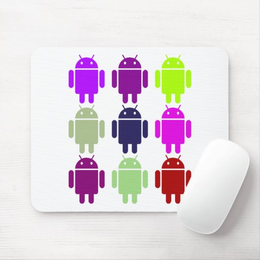 9虫Droids (人間の特徴をもつ多数の紫色色) マウスパッド (マウス)