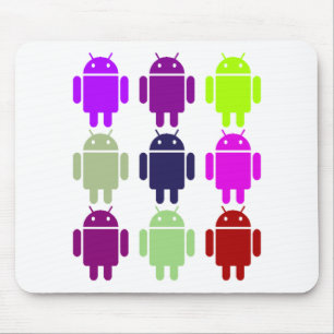 9虫Droids (人間の特徴をもつ多数の紫色色) マウスパッド