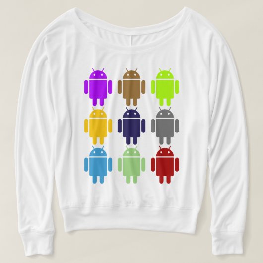 9虫Droids (人間の特徴をもつ多数色のユーモア) Tシャツ (デザイン正面)