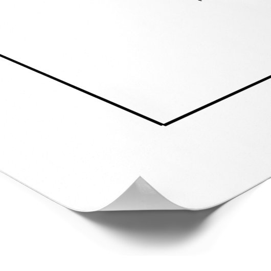 9表ミニマル結婚リストの座席表テンプレート ポスター (角)