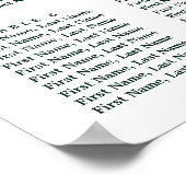 9表(緑エレガントの座席表) ポスター (角)