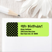 9誕生日かわいい水玉模様模様 ラベル (インサイチュ)