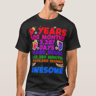 9誕生日の女の子への贈り物9歳の生き物 Tシャツ