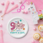 9誕生日アクソロトル9歳かわいいアクソロトルS ペーパープレート (パーティー)