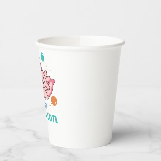 9誕生日アクソロトル9歳かわいいアクソロトルS 紙コップ (左)