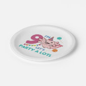 9誕生日アクソロトル9歳かわいいアクソロtls ペーパープレート (アングル)