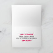 9誕生日ガールズキッズピすごいンク漫画ブック カード (内部)