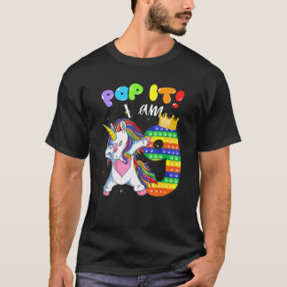 9誕生日ガールズダビングポップ・アートのユニコーン私は9歳 Tシャツ