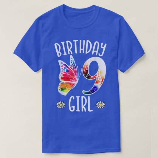 9誕生日ガールチョイス9歳ガールズブ Tシャツ (デザイン正面)