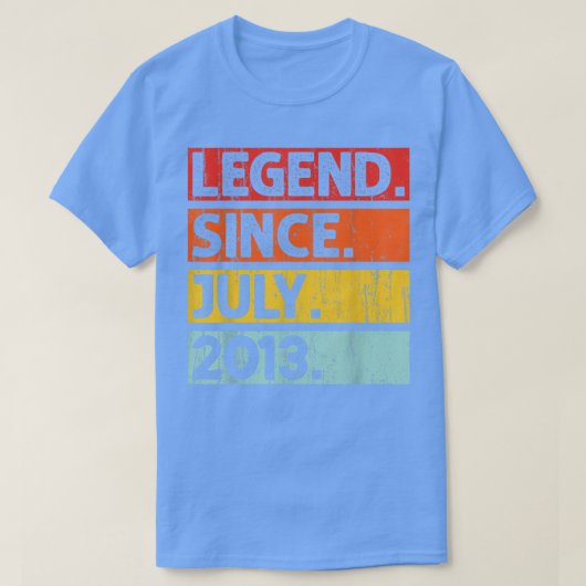 9誕生日ギフト伝説2013年7月以来9年 Tシャツ (デザイン正面)