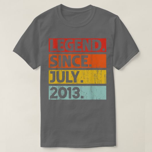 9誕生日ギフト伝説2013年7月以来9年 Tシャツ (デザイン正面)