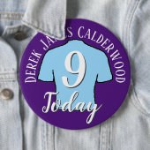 9誕生日サッカーバッジをパーソナライズするボタン 缶バッジ (インサイチュ)